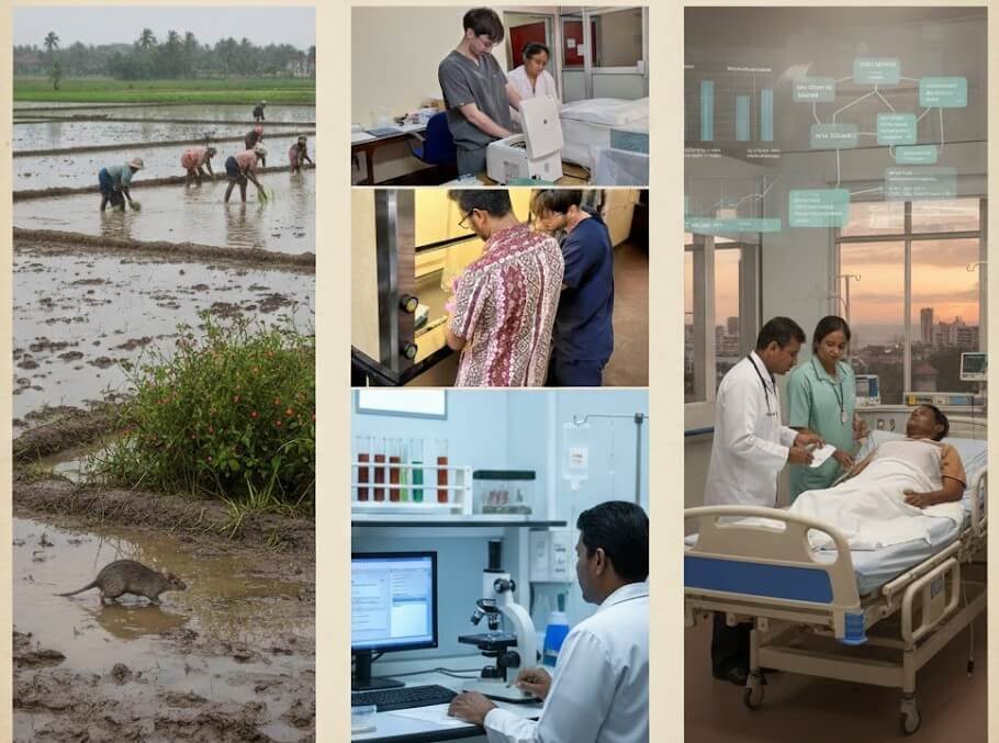 Epidemiology, Diagnosis, and Prognosis of Leptospirosis and Scrub Typhus among Agricultural Workers Hospitalized for Community-Acquired Febrile Illnesses at the National Hospital Galle